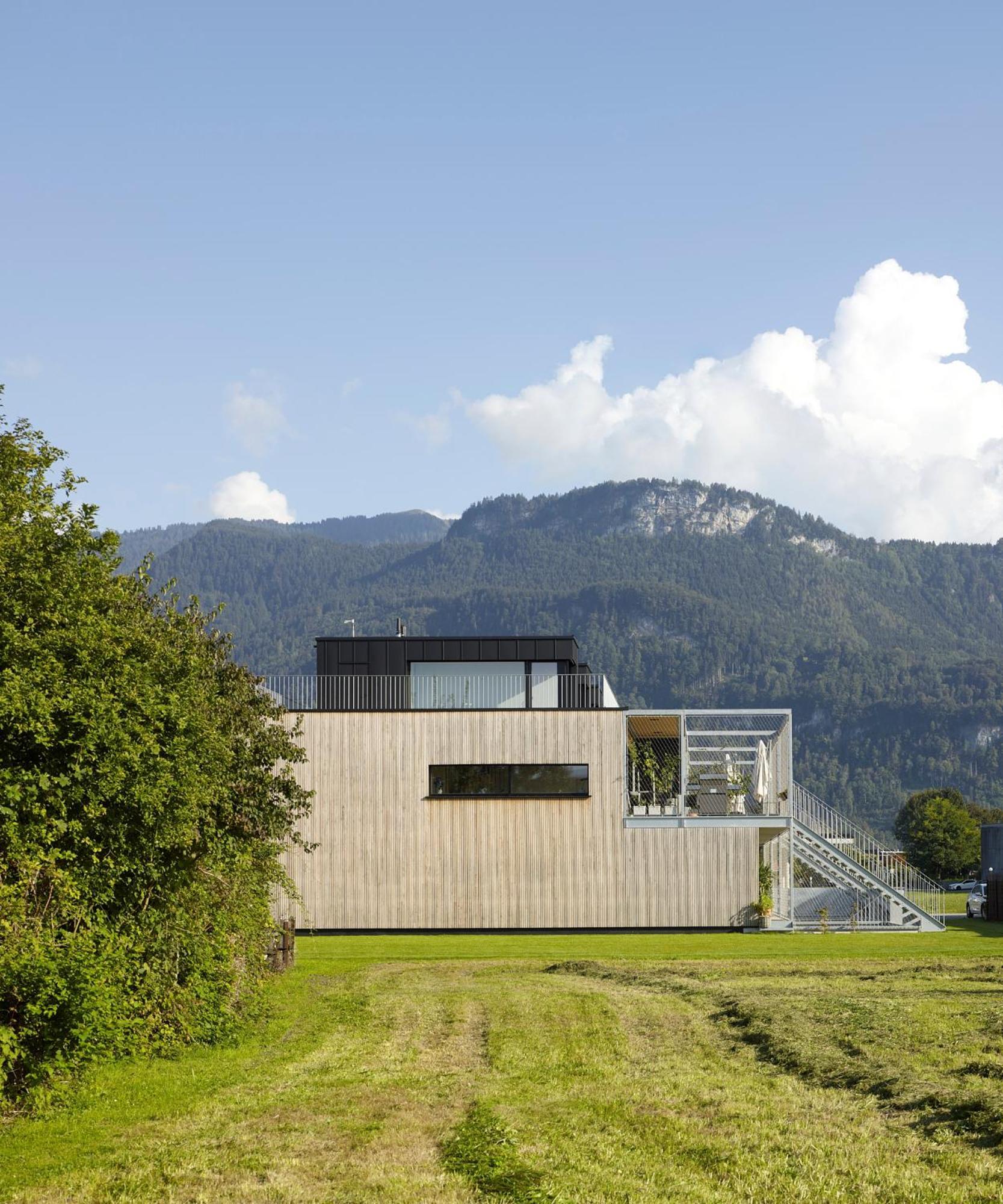 Architektenhaus Rhaa Mit Terrassen Altach Bagian luar foto